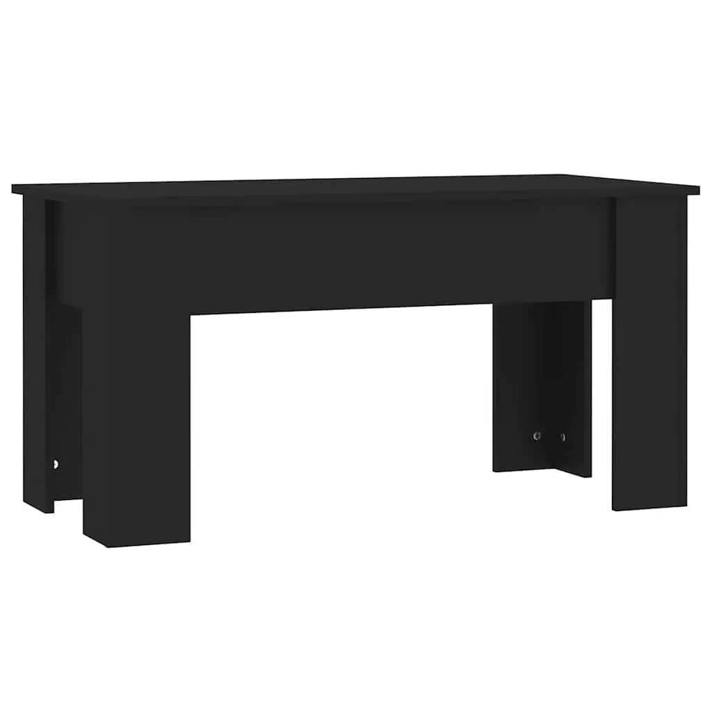 Lift Top Coffee Table Black Modern Living Room Storage Furniture Engineered Wood