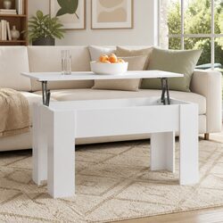 Elevated Comfort White High Gloss Lift Top Coffee Table
