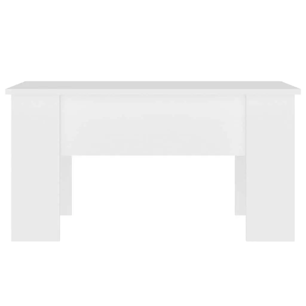 Coffee Table Lift-Top White Engineered Wood Modern 79L x 49W x 41H cm