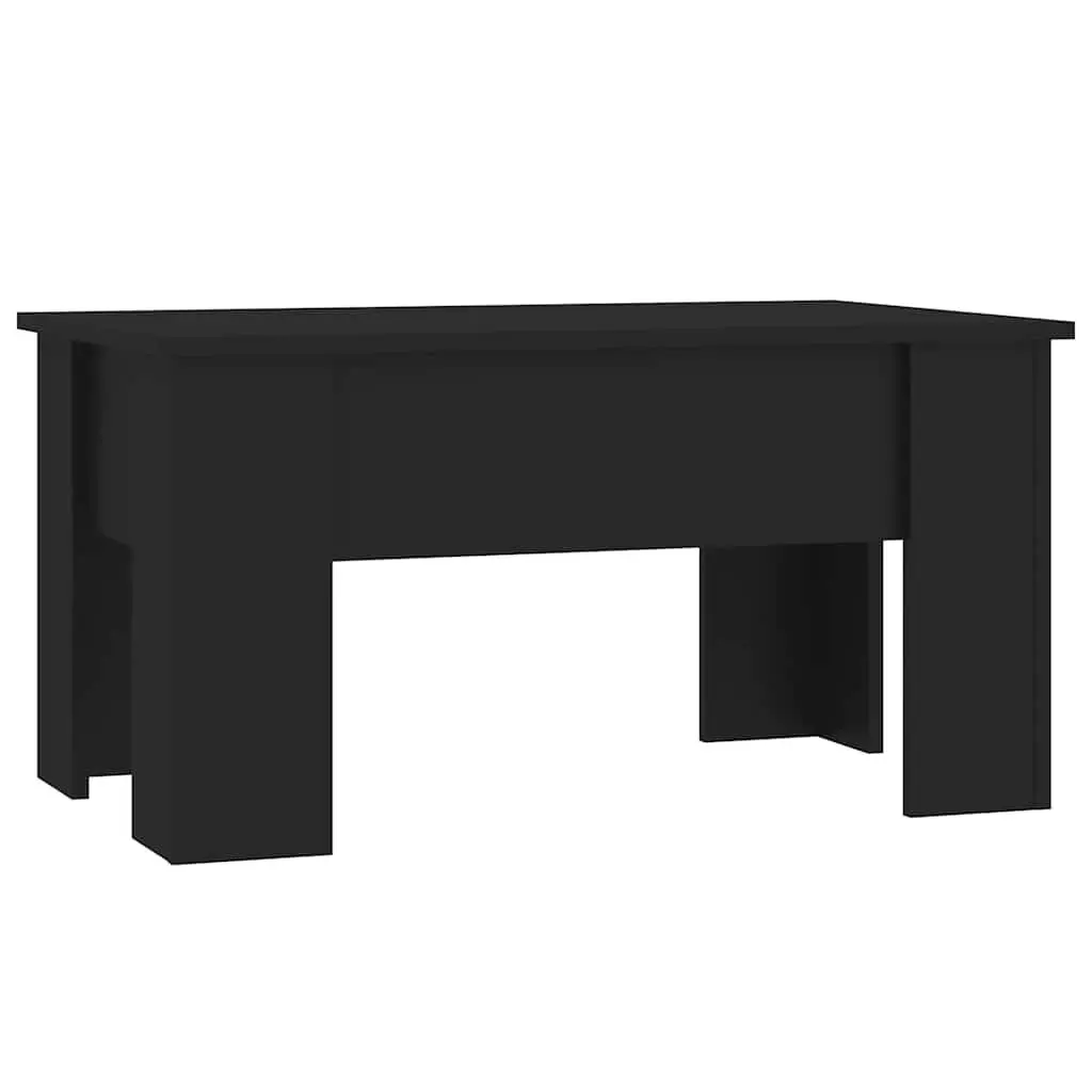 Coffee Table Lift Top Black Engineered Wood 79L x 49W x 41H cm