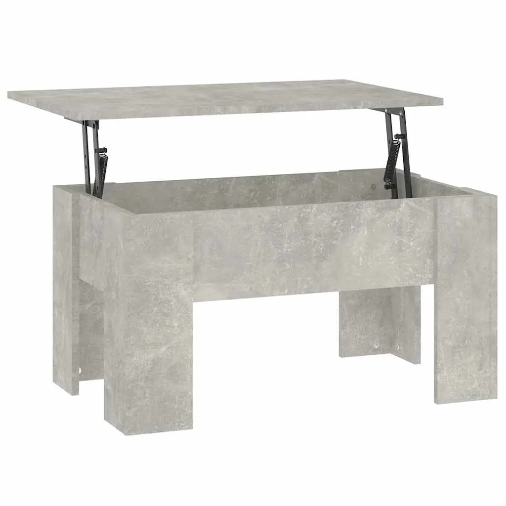 Coffee Table Lift Top Grey Engineered Wood Modern 79 x 49 x 41 cm