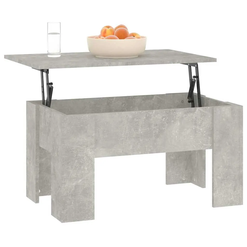 Coffee Table Lift Top Grey Engineered Wood Modern 79 x 49 x 41 cm