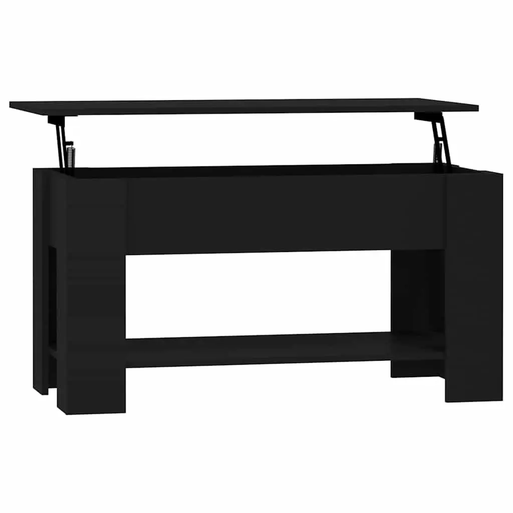 Lift-Top Coffee Table with Storage in Black