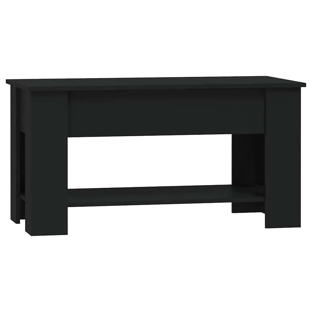 Lift-Top Coffee Table with Storage in Black