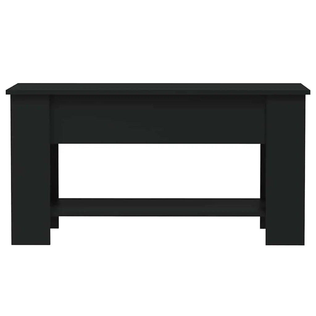 Lift-Top Coffee Table with Storage in Black
