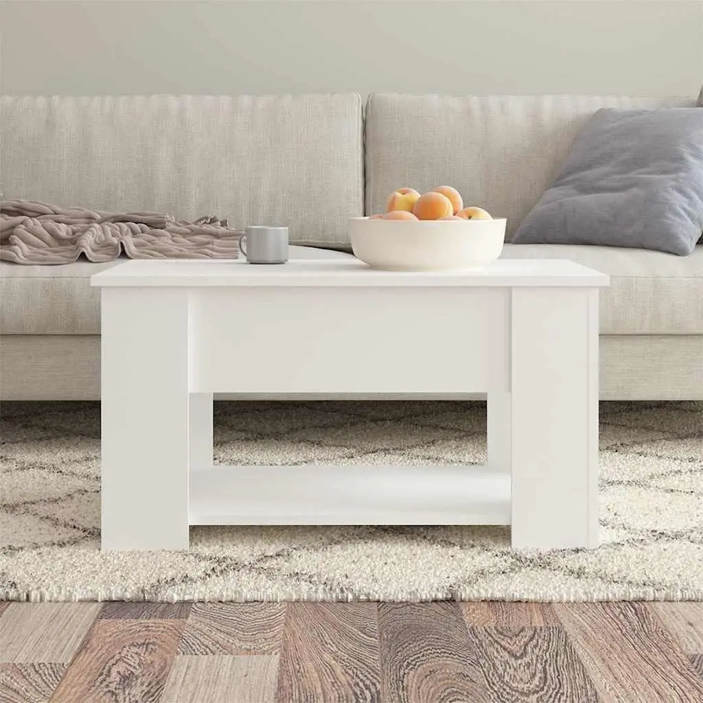 Coffee Table White Lift Top Design Living Room Furniture Engineered Wood