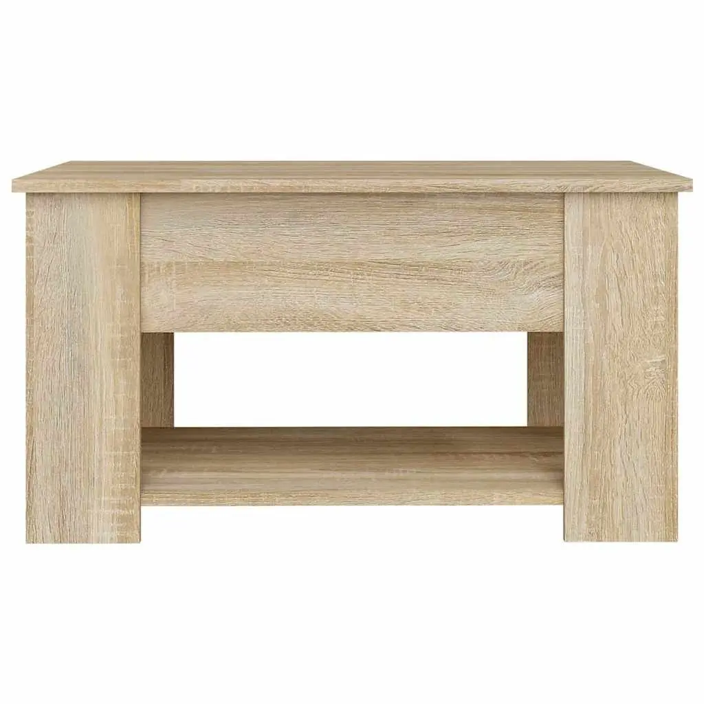 Brown Lift Top Coffee Table with Storage Space