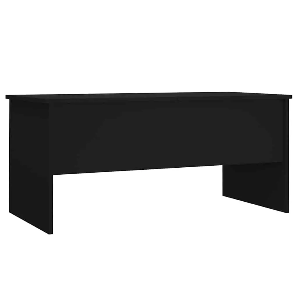 Coffee Table Black Lift Top Storage Compartment Modern Engineered Wood