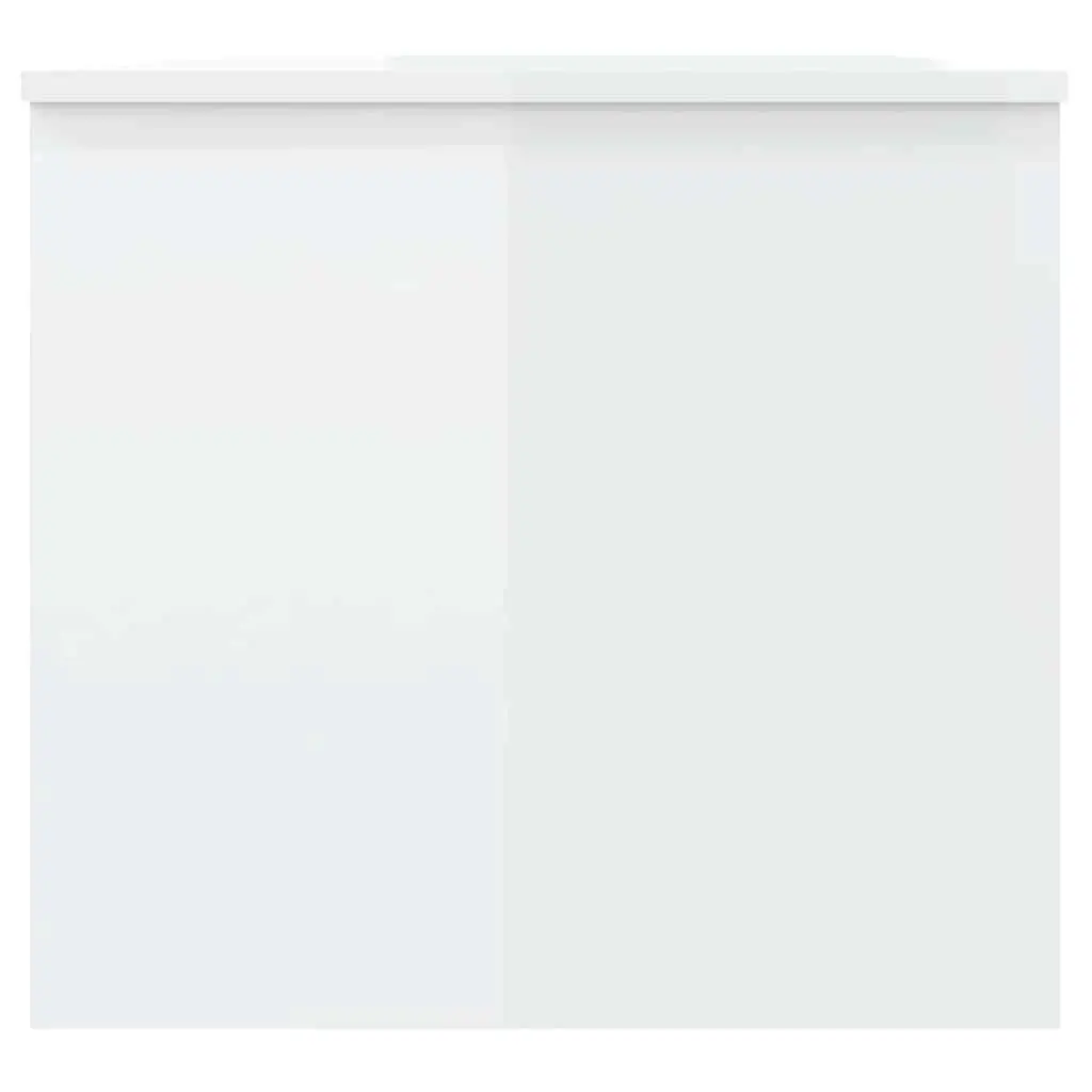 Coffee Table High Gloss White Modern Adjustable Tabletop Engineered Wood