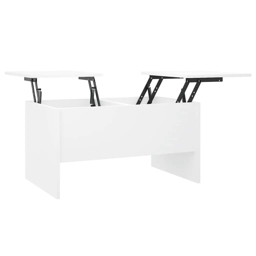 White Coffee Table with Lift Top Storage