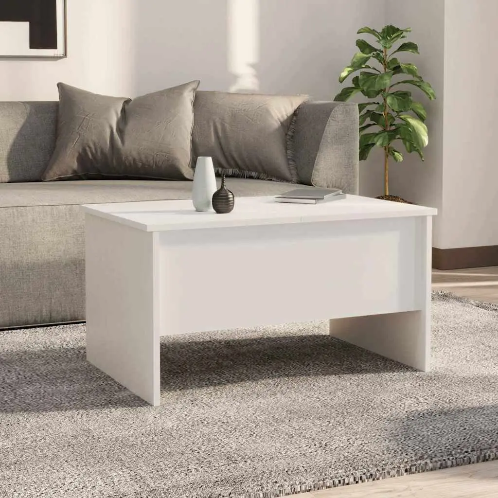 White Coffee Table with Lift Top Storage