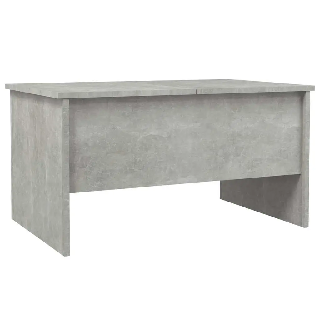 Grey Engineered Wood Coffee Table with Hidden Storage