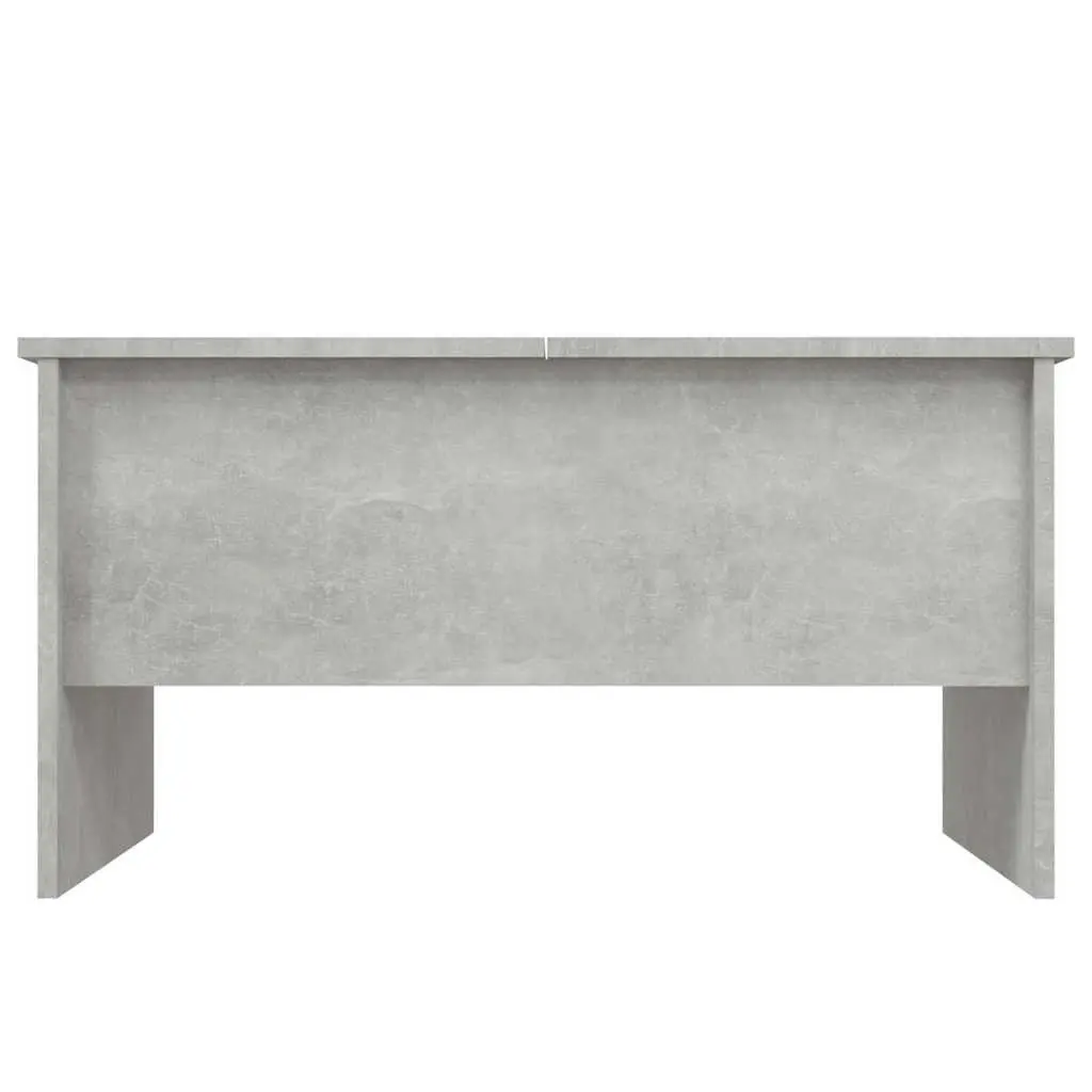 Grey Engineered Wood Coffee Table with Hidden Storage