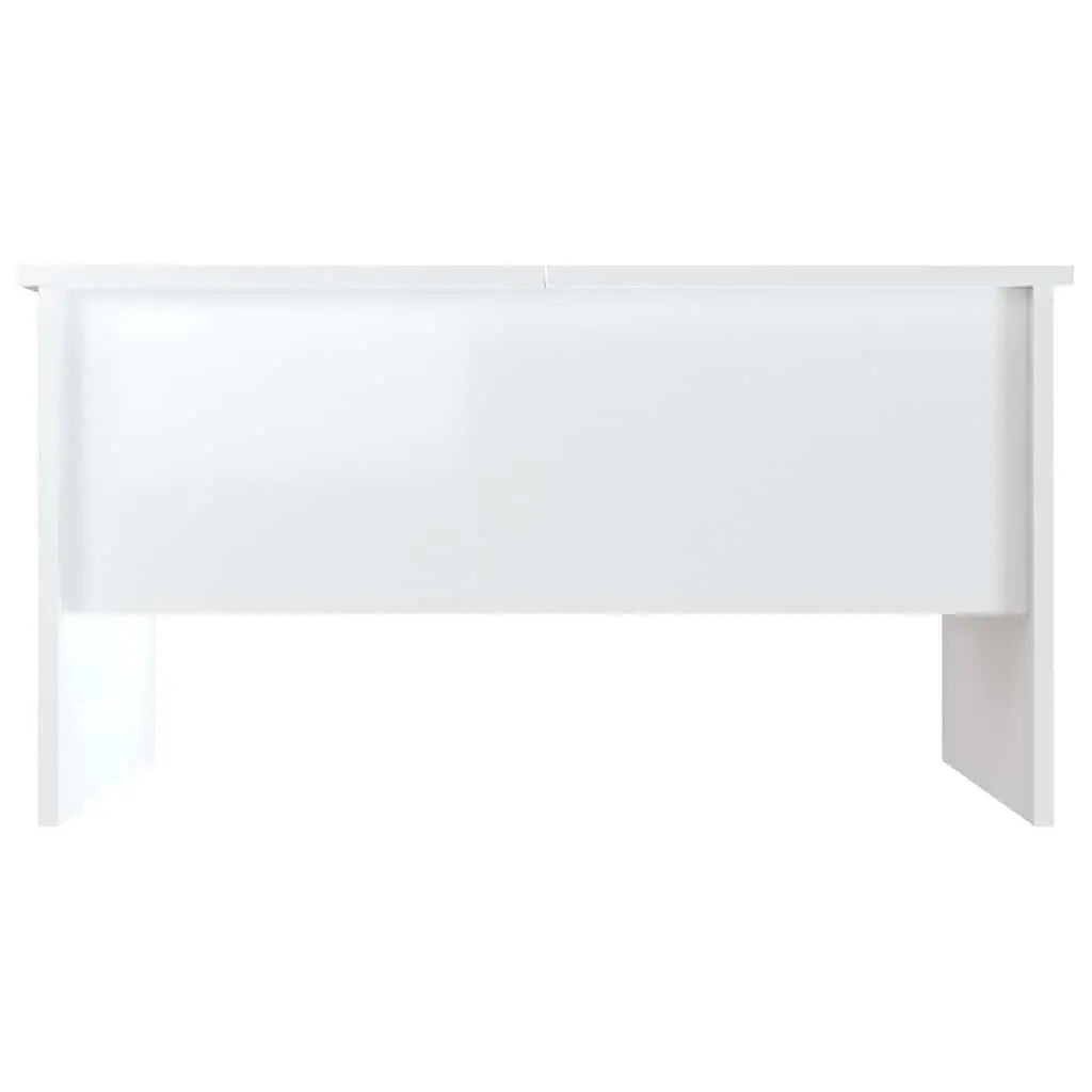 Coffee Table White High Gloss Modern Storage Lift Top Design Engineered Wood