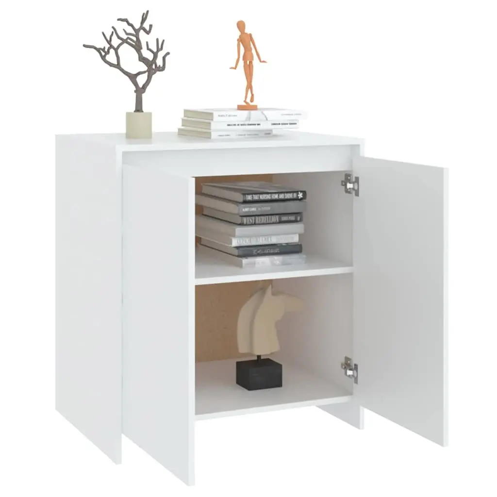 Sideboard Cabinet White Storage Furniture 2 Door Buffet Display Unit Decor