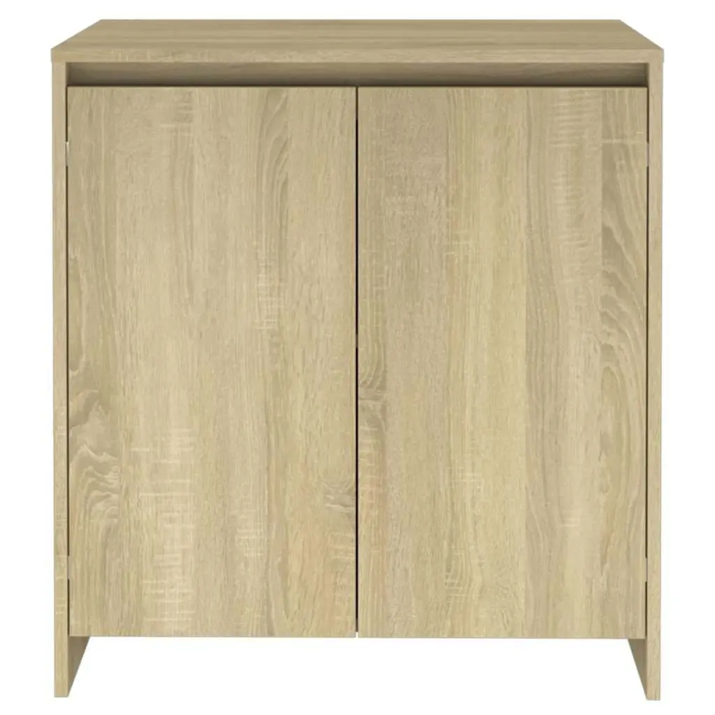 Sideboard Storage Cabinet Beige 2 Door Buffet Decorative Display Unit Engineered Wood