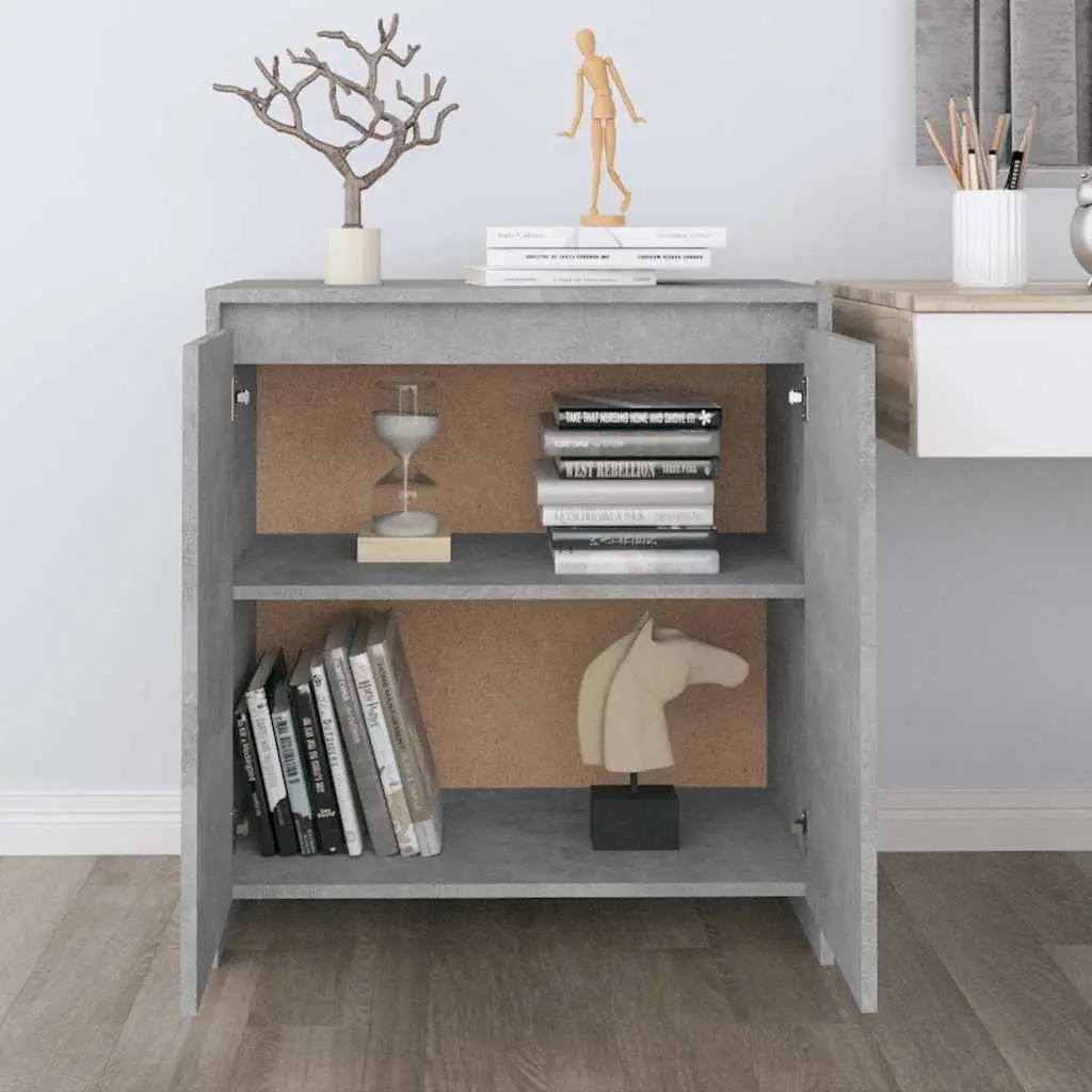 Grey Sideboard Cabinet 70x41x75cm Storage Buffet with Doors Display Furniture