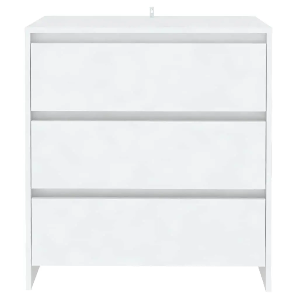 White Sideboard Storage Cabinet with 3 Drawers