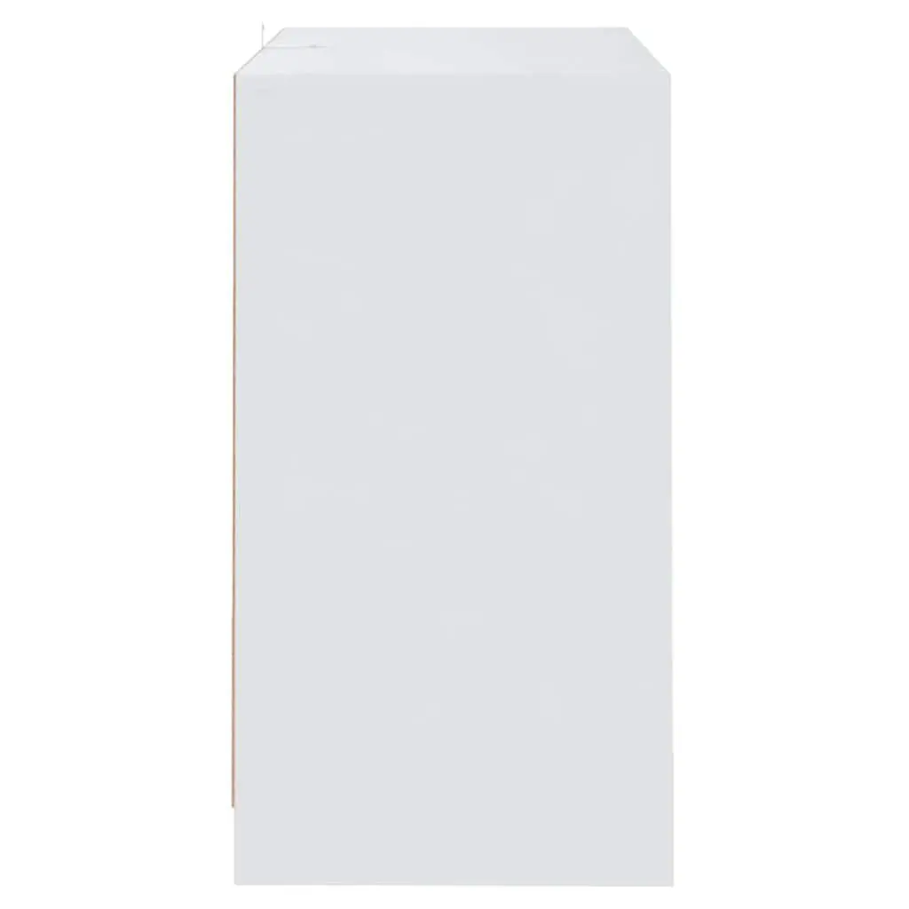 White Sideboard Storage Cabinet with 3 Drawers