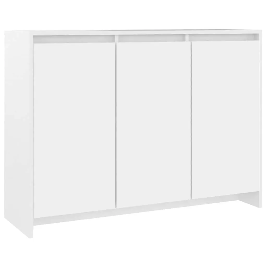 White Sideboard Storage Cabinet with 3 Doors