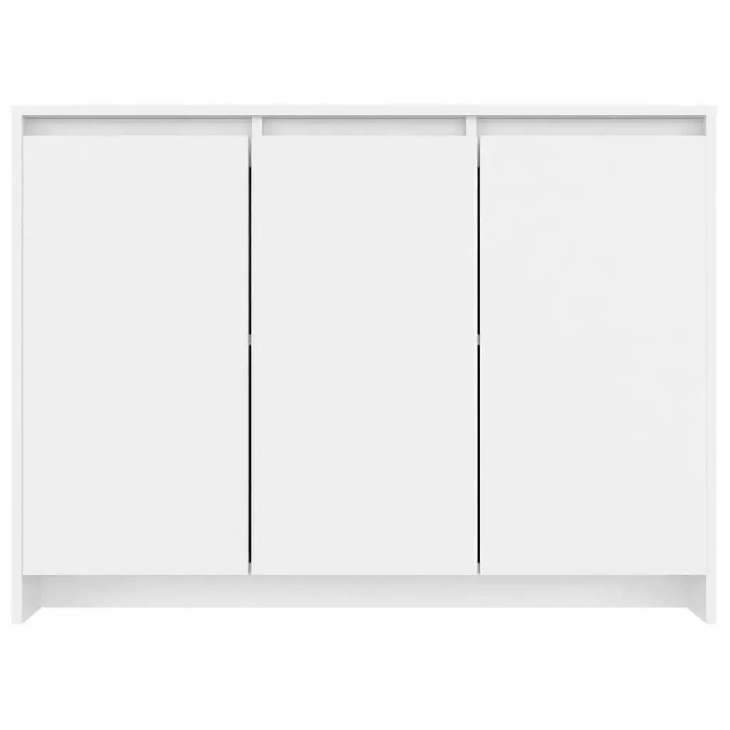 White Sideboard Storage Cabinet with 3 Doors