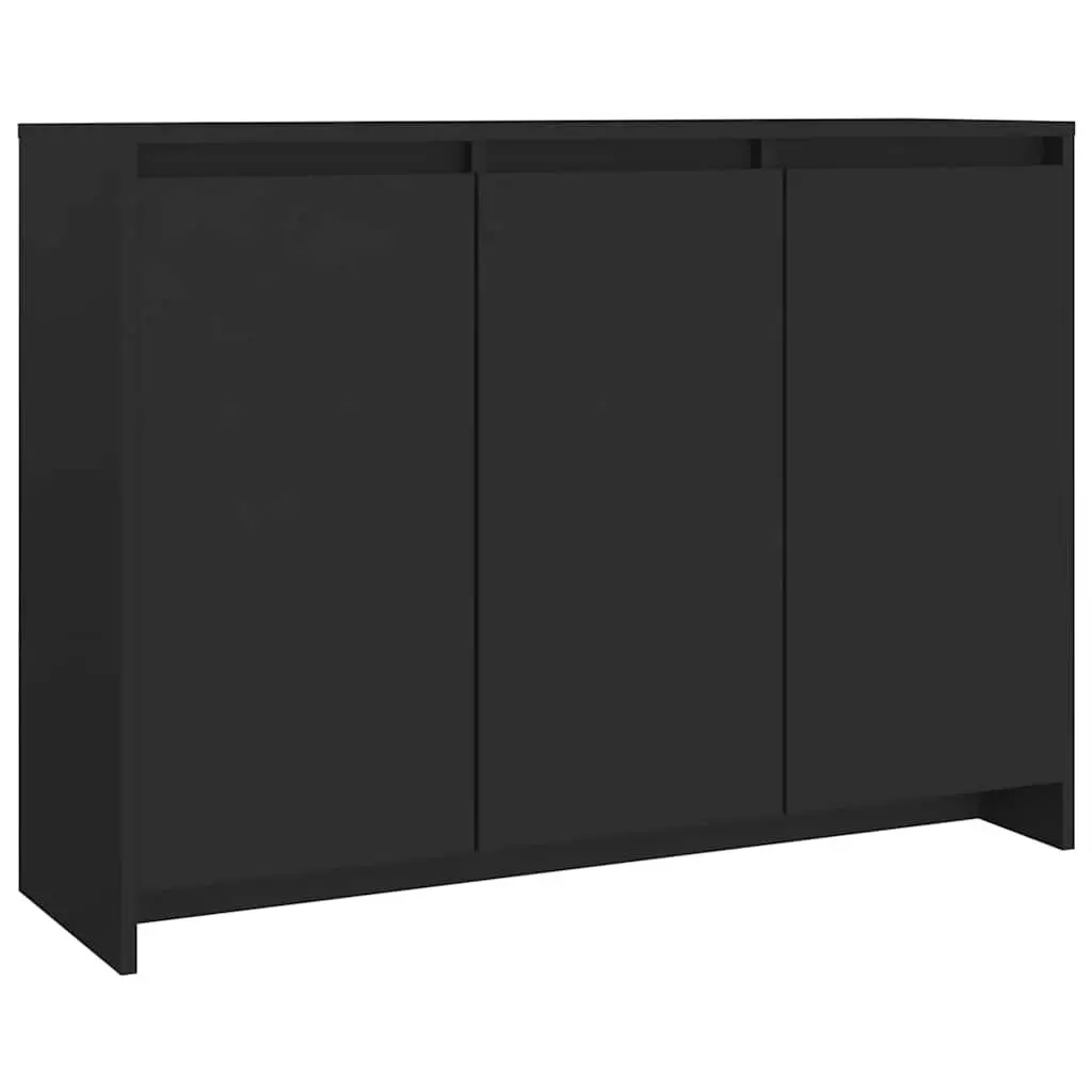 Black Sideboard Storage Cabinet with 3 Doors