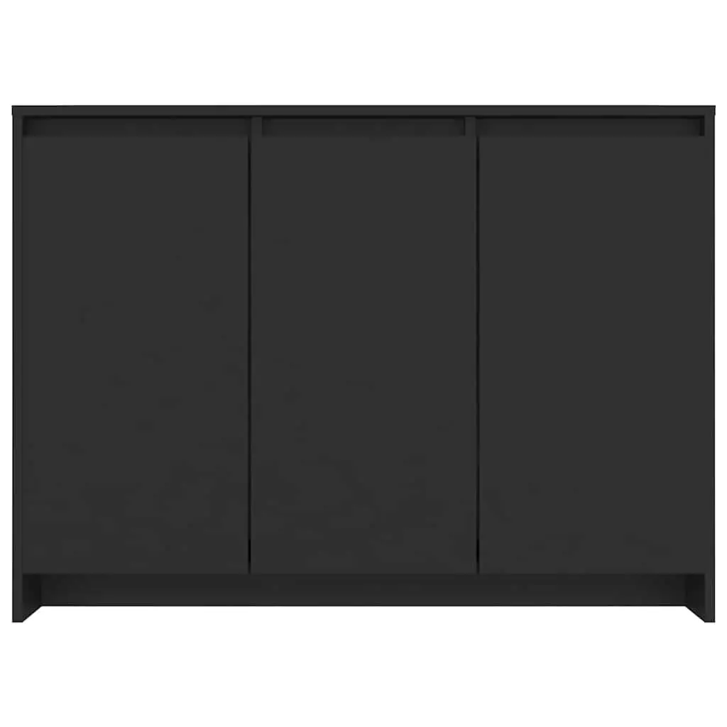 Black Sideboard Storage Cabinet with 3 Doors