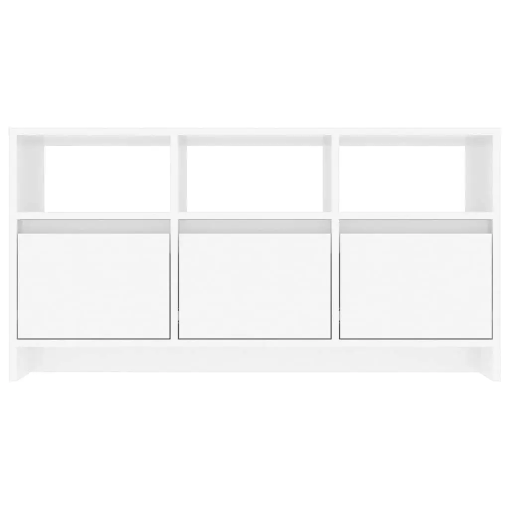 White High Gloss TV Cabinet with Drawers