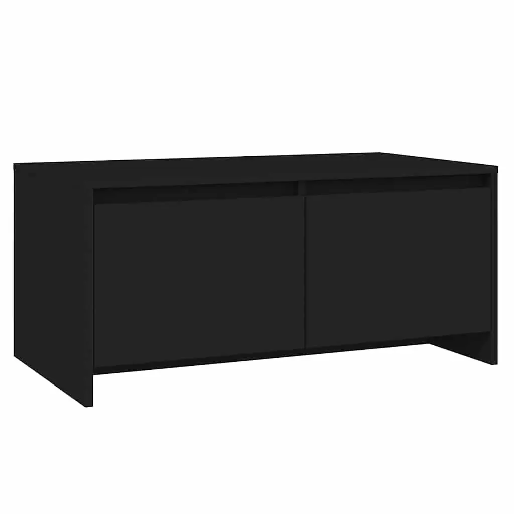 Black Coffee Table with Storage Drawers
