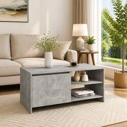 Modern Coffee Table with Storage Compartment for Living Room