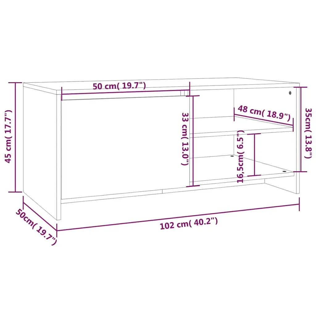 Coffee Table with Storage Compartment for Living Room