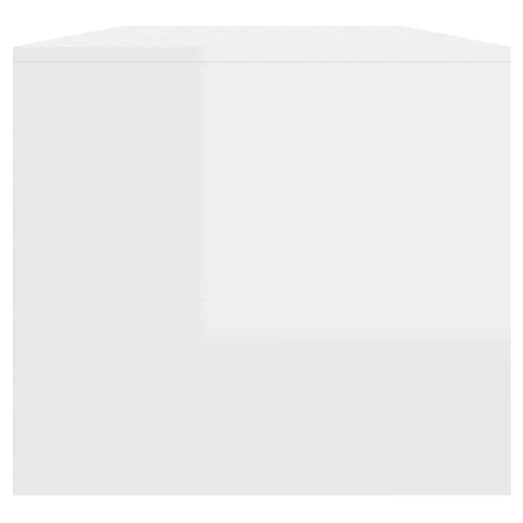 Modern White Coffee Table with Storage Compartment and Shelves for Living Room