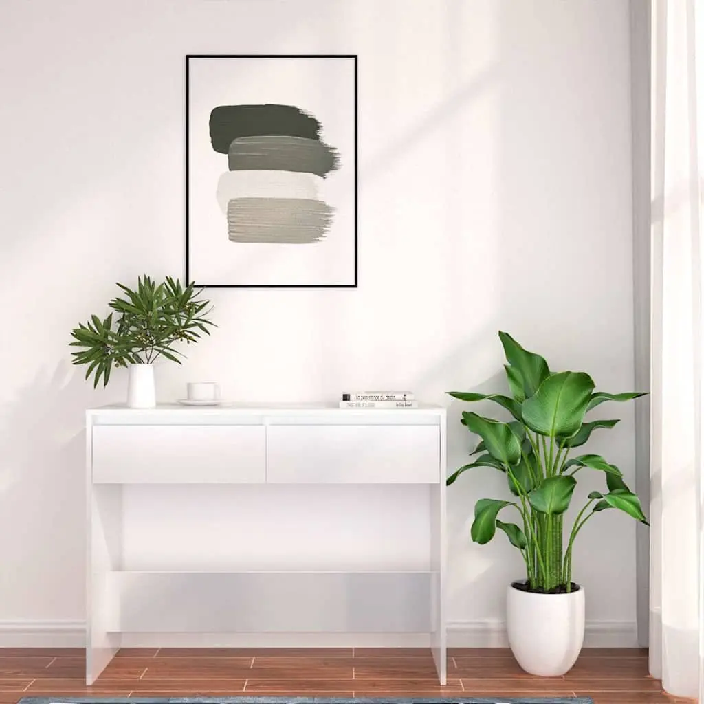 White Console Table for Hallway and Living Room