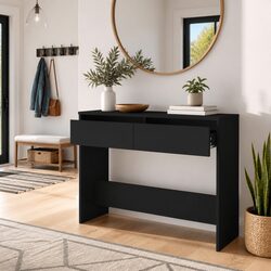 Black Console Table for Hallway and Living Room