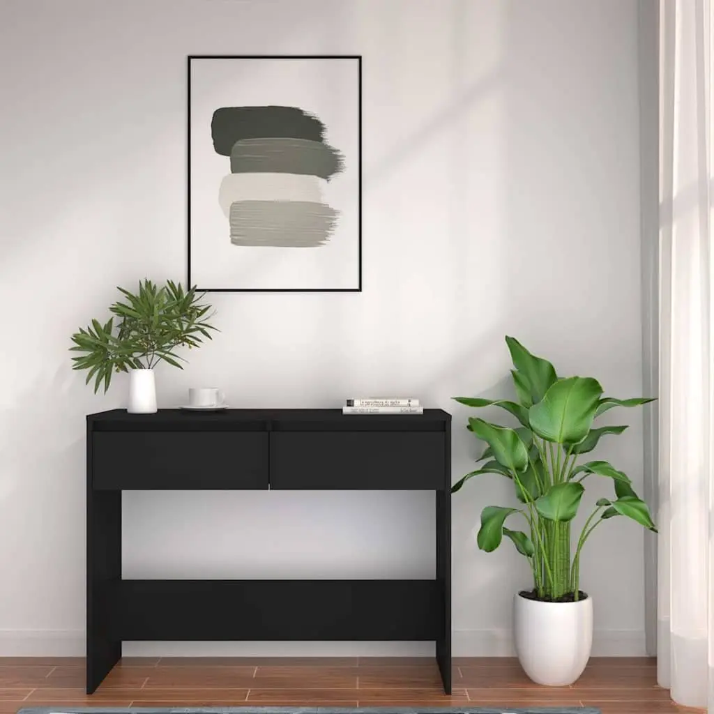 Console Table Black 100 x 35 x 76.5 cm Engineered Wood