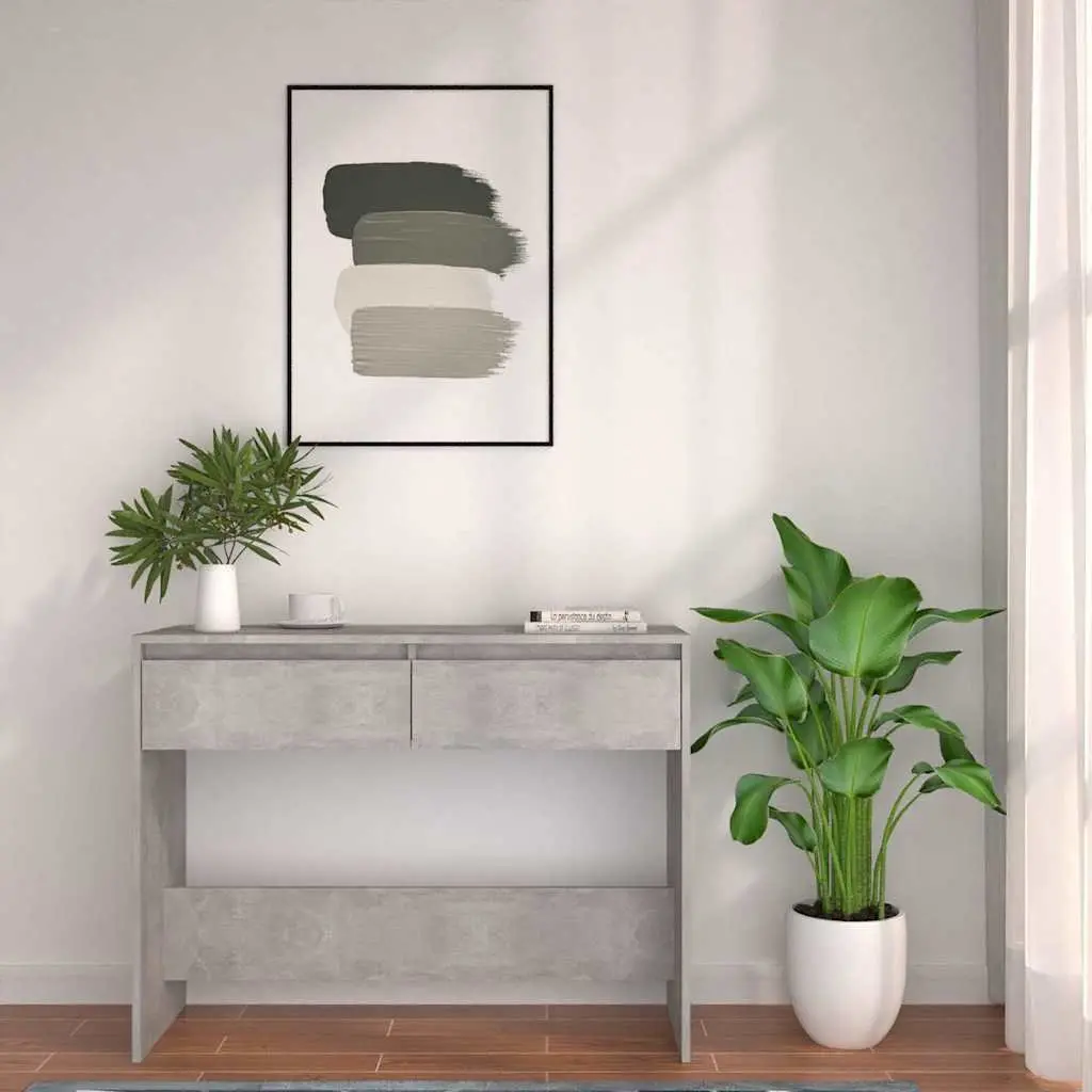 Grey Console Table for Living Room and Hallway