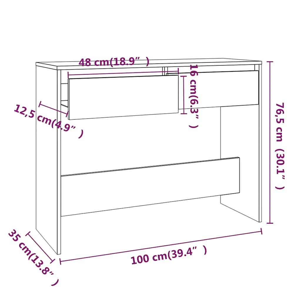 Grey Console Table for Living Room and Hallway