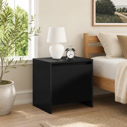 Elegant Black Bedside Cabinet 45x34x44.5 cm