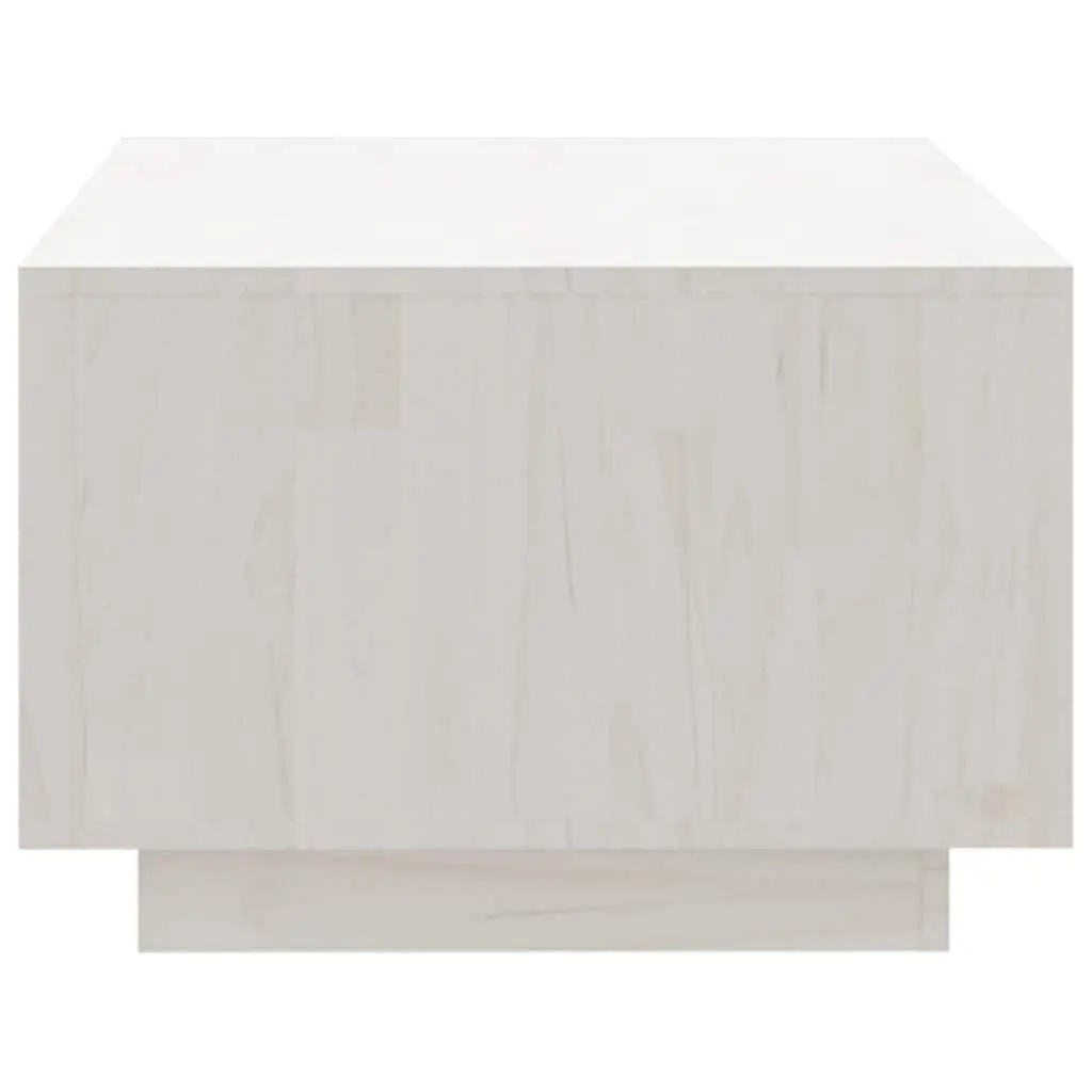 White Solid Pinewood Coffee Table for Living Room