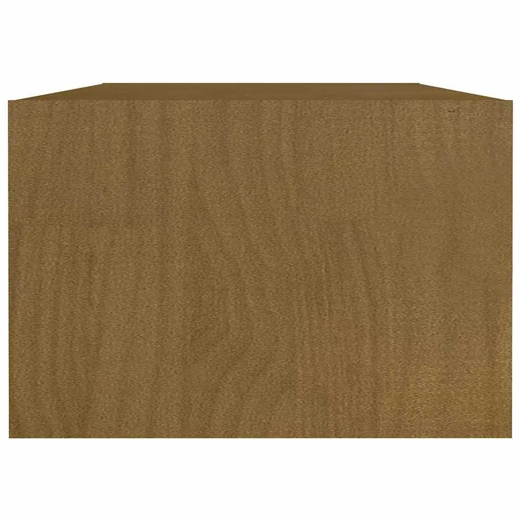 Honey Brown Solid Pinewood Coffee Table for Living Rooms