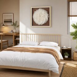 Honey Brown Solid Pinewood Nightstand Set of 2