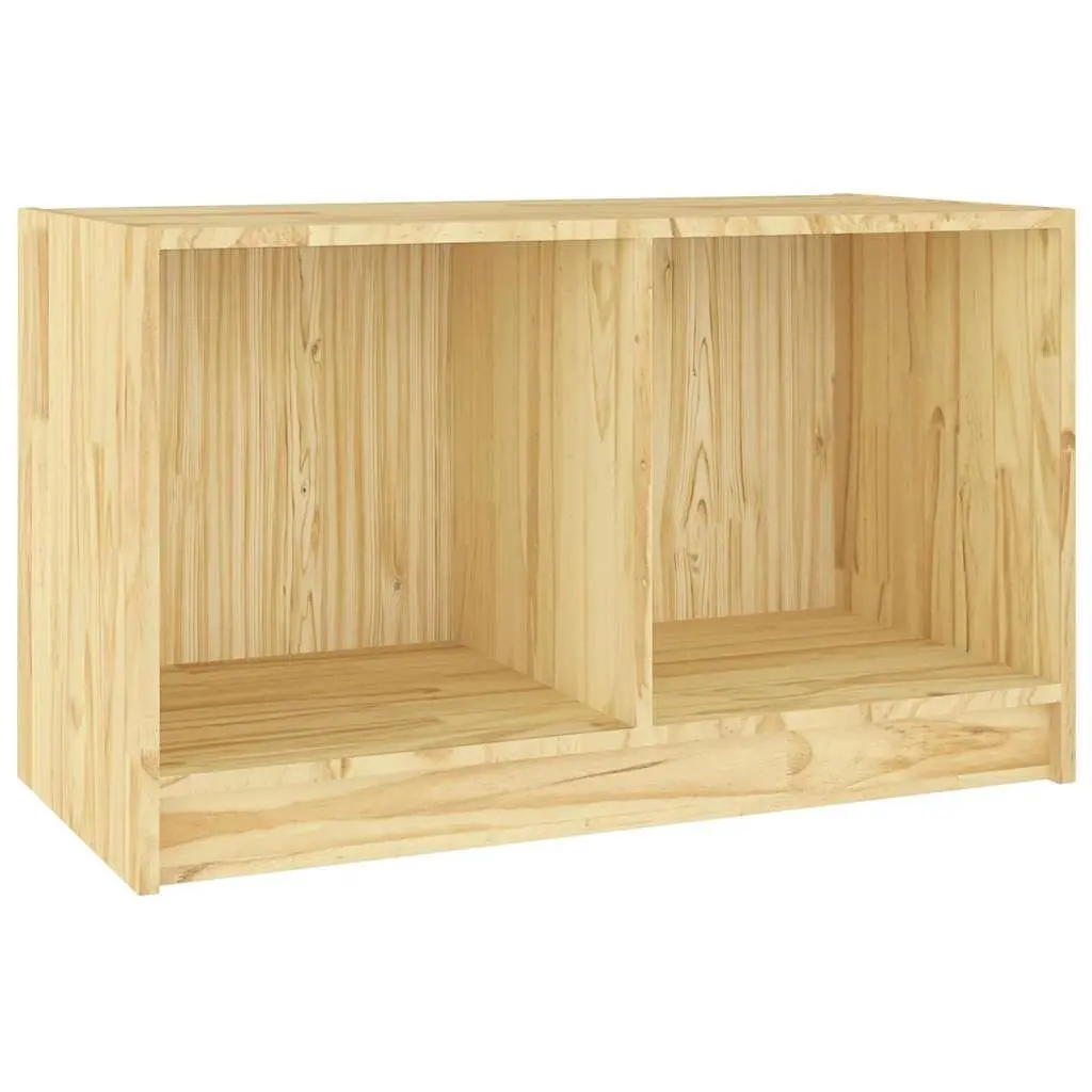 TV Cabinet Brown 70x33x42 cm Solid Pinewood Storage Unit Living Room Furniture