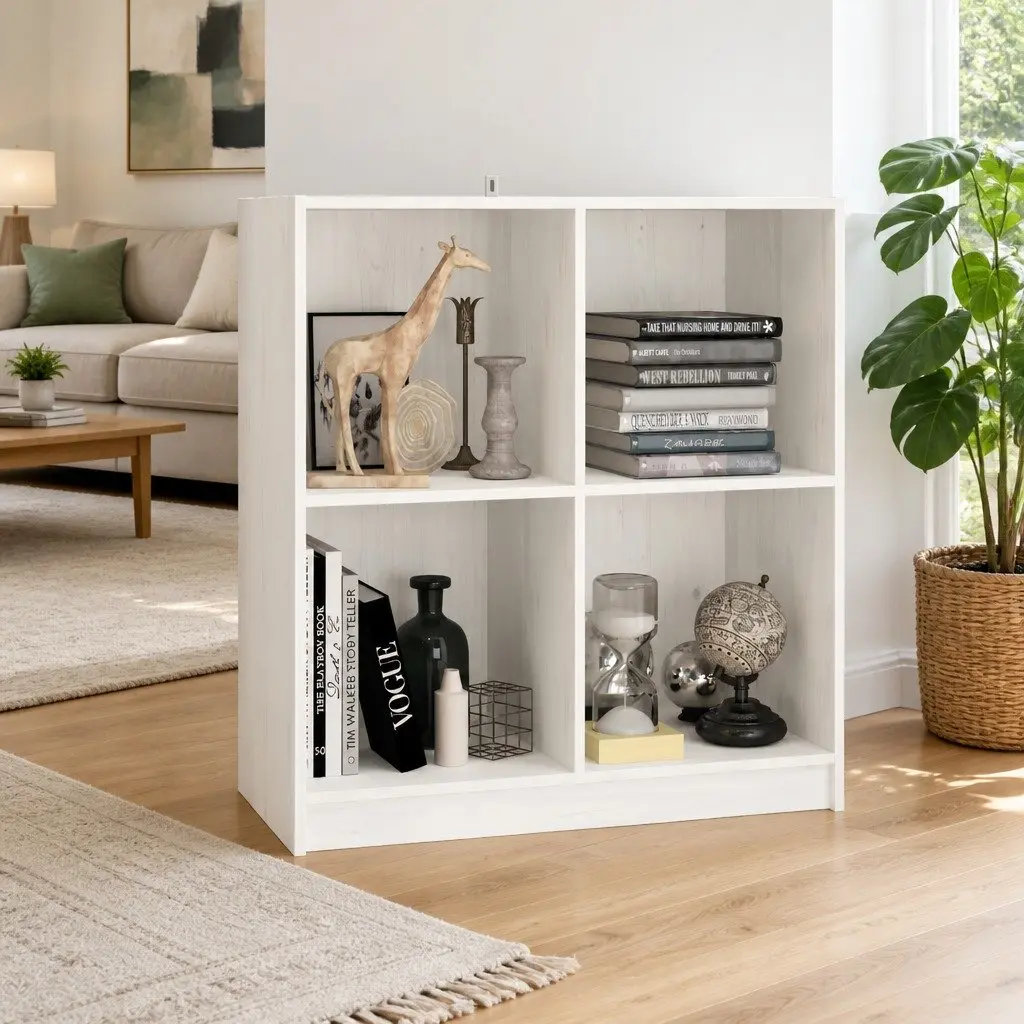 Sideboard White Modern Storage Cabinet 70 x 33 x 76 cm Solid Pinewood