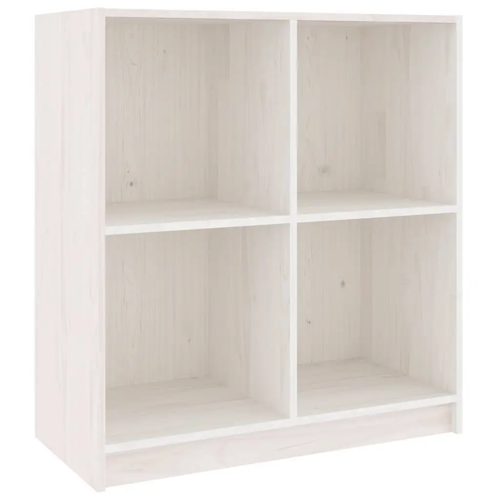 Sideboard White Modern Storage Cabinet 70 x 33 x 76 cm Solid Pinewood