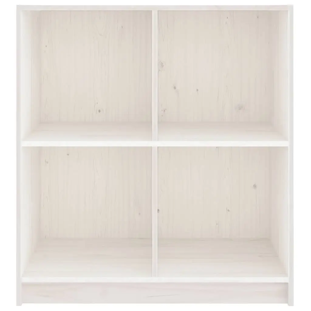 Sideboard White Modern Storage Cabinet 70 x 33 x 76 cm Solid Pinewood