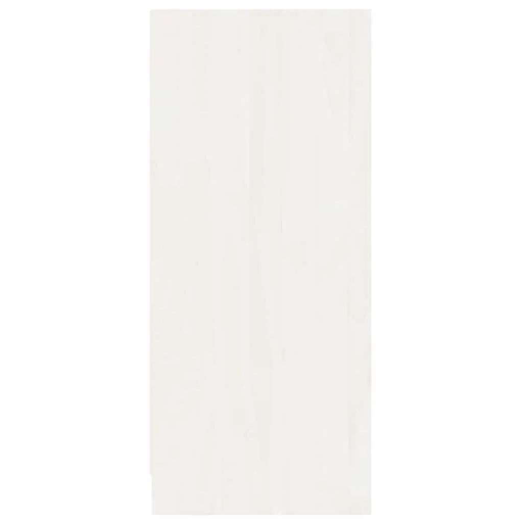 Sideboard White Modern Storage Cabinet 70 x 33 x 76 cm Solid Pinewood