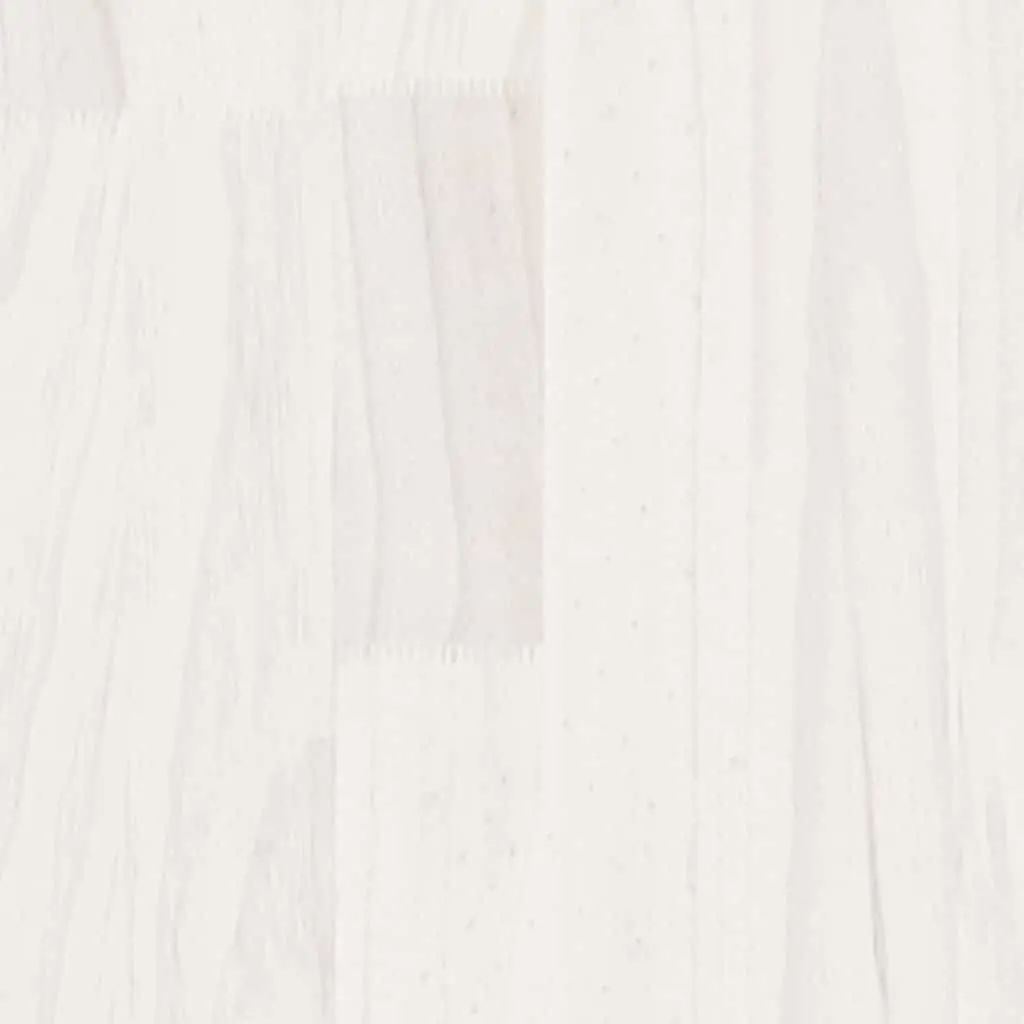 White Solid Wood Bed Frame 135x190 cm
