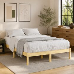 King Size Solid Wood Bed Frame for Cozy Bedrooms
