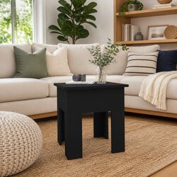 Modern Black Coffee Table for Cozy Living Rooms 40x40x42cm