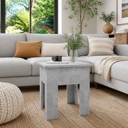 Modern Grey Concrete Look Coffee Table 40x40x42 cm